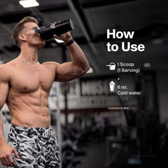 MuscleTech IsoWhey kitchen setup for quick routine.