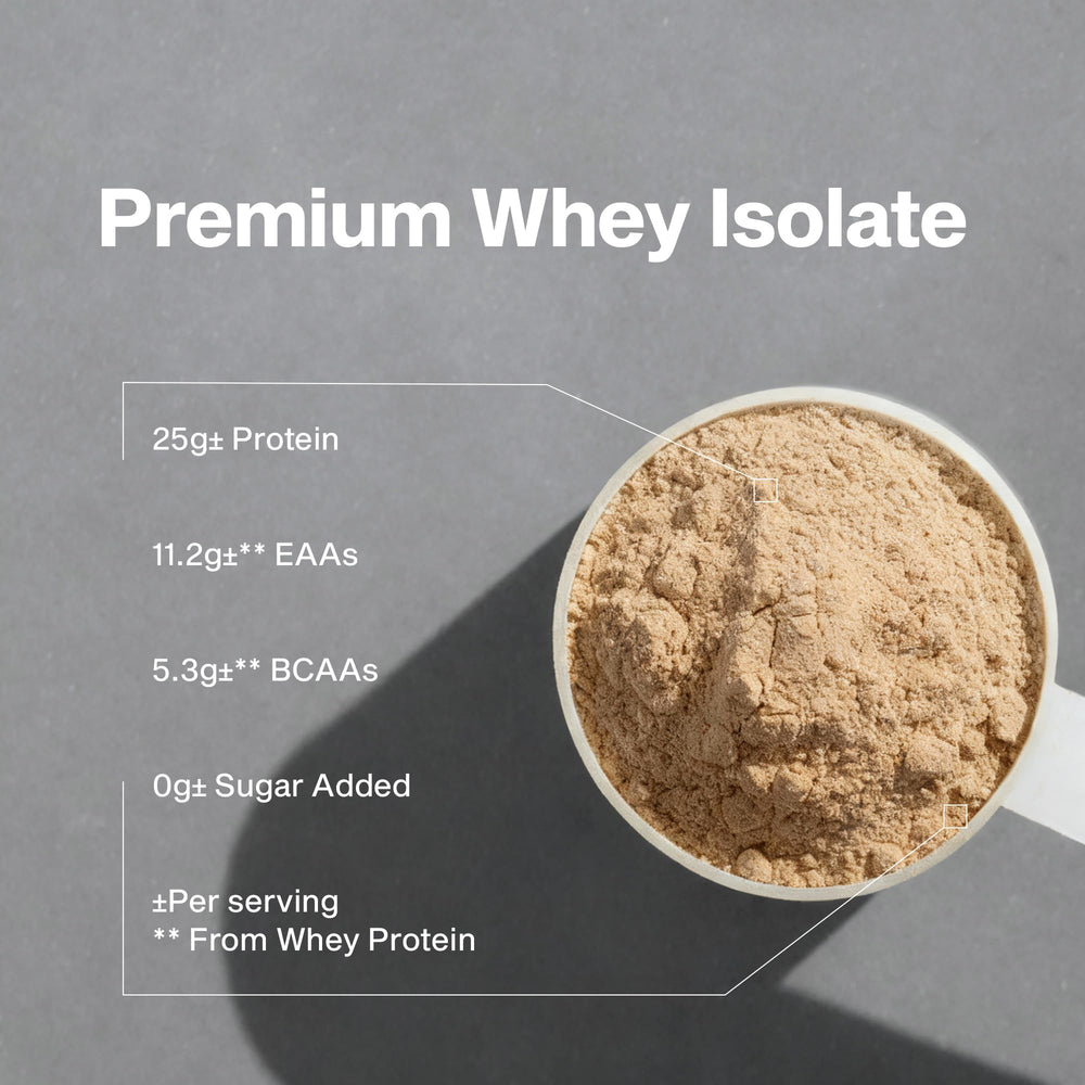 MuscleTech IsoWhey shake in glass with creamy chocolate flavor.