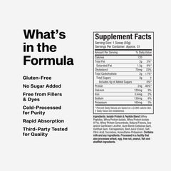 Nitro-Tech Whey Gold label highlights ingredients and nutrition for strawberry flavor.