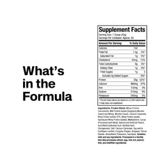 Muscletech Platinum 8-Hour closeup label emphasizing high protein blend