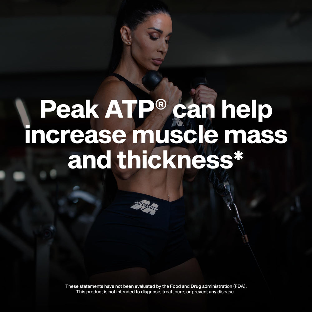 Lifestyle gym scene with MuscleTech Platinum Muscle Builder during a training session.