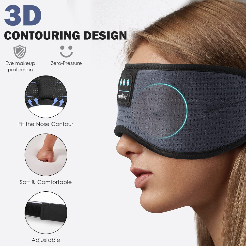 MUSICOZY Bluetooth 54 sleep headphones deliver wireless audio with easy pairing.