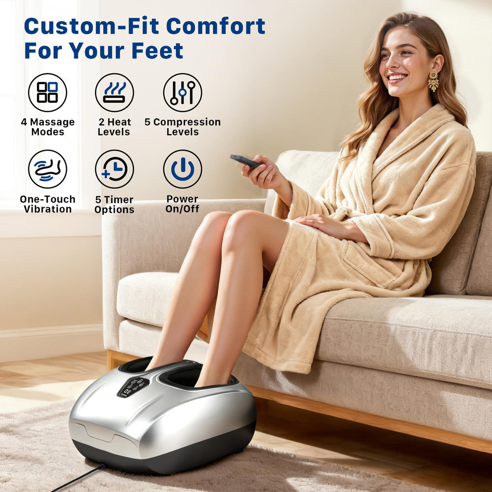 Musugy Foot Massager deep kneading targets soles and heels for relief.