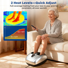 Musugy Foot Massager remote control enables adjustments without bending.