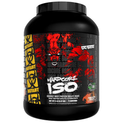 Mutant Harcode ISO whey powder tub front view highlighting fast absorption