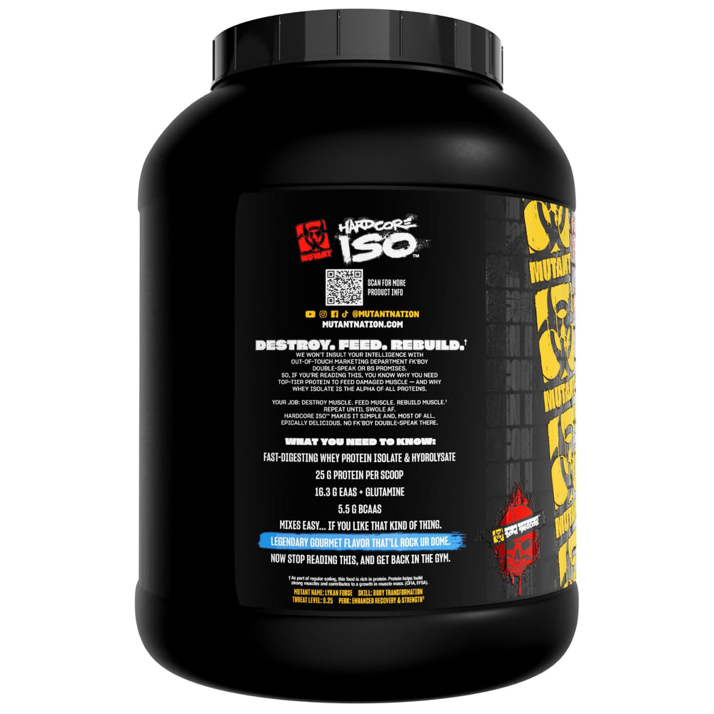 Mutant Hardcore ISO whey vanilla serving suggestion for daily use