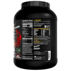 Mutant Hardcore ISO Whey tub seen from the side emphasizing packaging and flavor range.