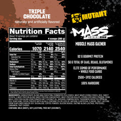 Mutant Mass Extreme 2500 cookies-cream flavor information