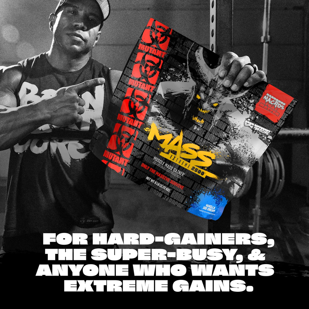 Mutant Mass Extreme 2500 serving scoop for easy shakes