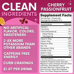 My Adventure to Fit cherry passionfruit powder scoop for precise sugar-free hydration