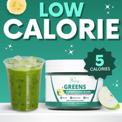 My Adventure to Fit green powder close-up blend of organic greens.