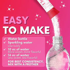 Glass of watermelon-colored hydration with My Adventure to Fit electrolytes