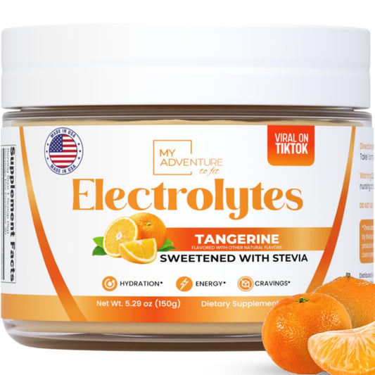 My Adventure to Fit Tangerine Electrolytes powder jar for easy hydration