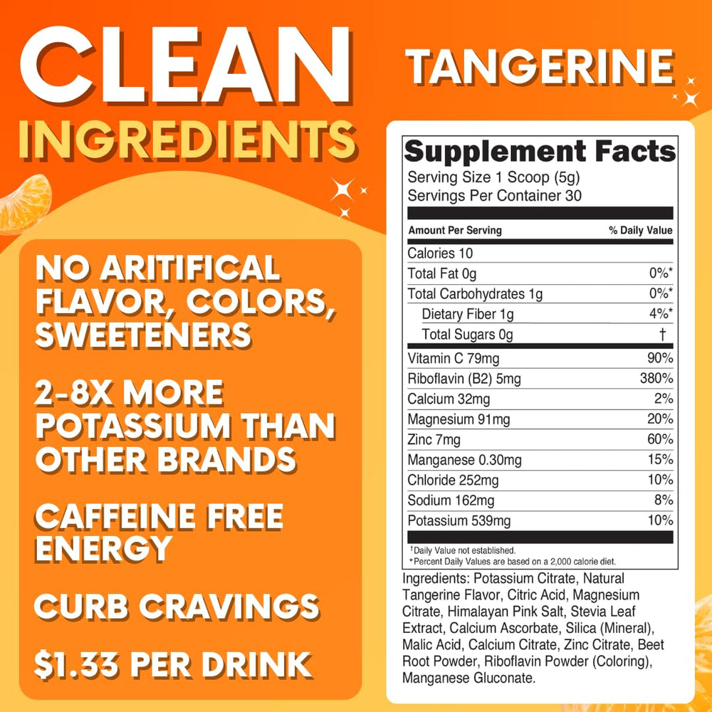 Scoop of My Adventure to Fit Tangerine Electrolytes powder beside container