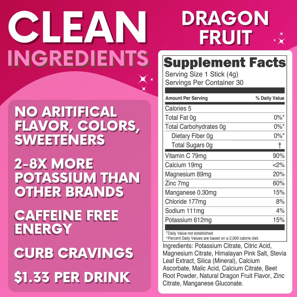 My Adventure to Fit Zero Sugar Dragon Fruit Electrolytes Stick single-serve pack ideal for gym sessions.