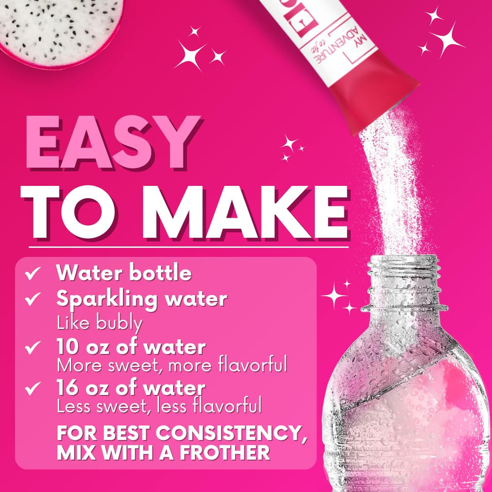 My Adventure to Fit Zero Sugar Dragon Fruit Electrolytes Stick twist-open packaging for easy travel.