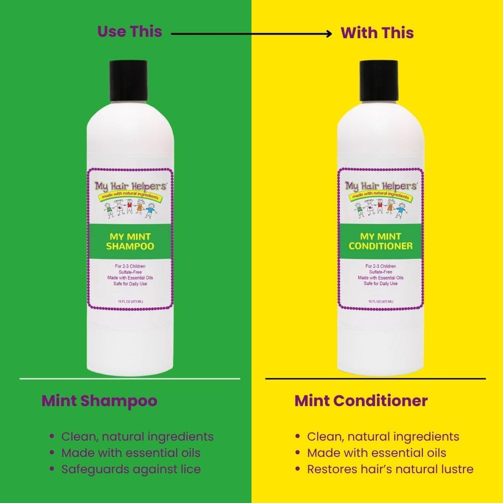 My Hair Helpers family-bathroom scene illustrates convenient daily routine for multiple children.