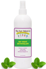 MY HAIR HELPERS Mint Detangler bottle for kids delivering quick detangling.