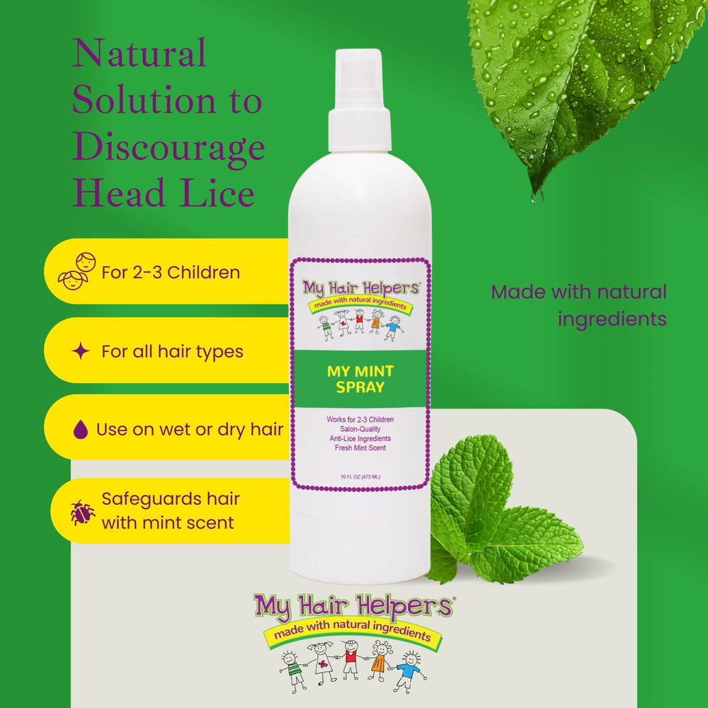 MY HAIR HELPERS two-bottle 16oz pack emphasizes a two-month supply for families.