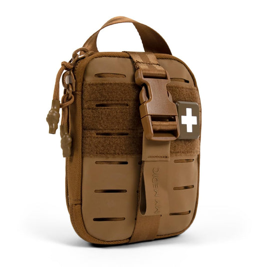 My Medic Sidekick Pro compact first aid kit for camping, quick access on trails.