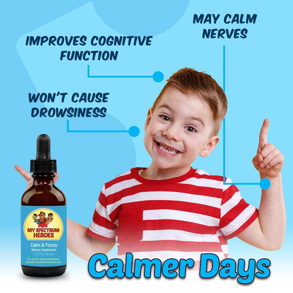 Calm Focus Drops mixed into a drink for easy daily use.