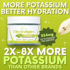 My Adventure to Fit Pear Candy Electrolytes bottle close-up showcases clean, sugar-free hydration.