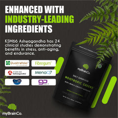 myBrainCo Nootropic Greens Lion's Mane illustration signaling brain-boosting focus
