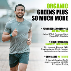 myBrainCo Nootropic Greens scoop ready for daily serving and easy mixing