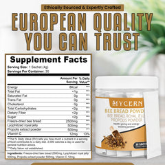 Mycern Bee Bread Powder Latvia freeze-drying process highlights potency