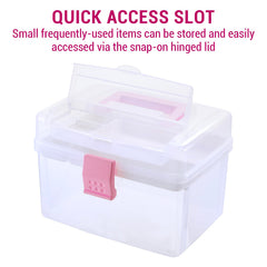 MyGift clear pink emergency kit showing transparent body and pink accents