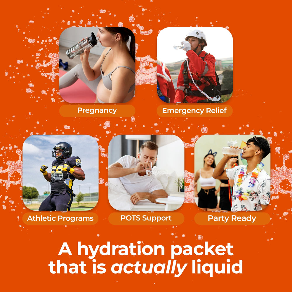 Daily routine hydration with MyHy electrolyte packets after workouts.