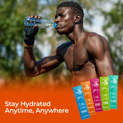 MyHy electrolyte packets for travel and fitness, simple to mix.