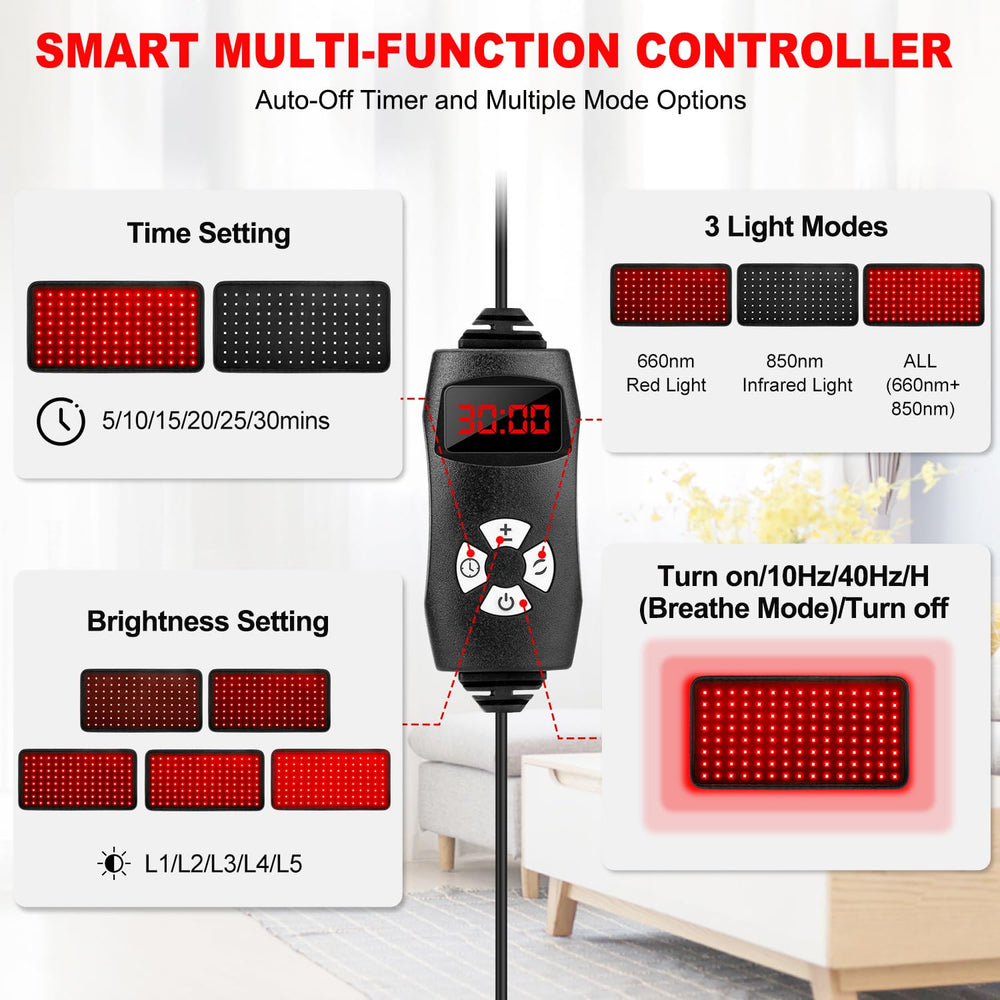 Myipyi red light belt with remote and timer enables customized sessions