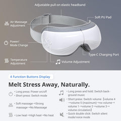 Mynt device connects via Bluetooth for music or white noise during massage.