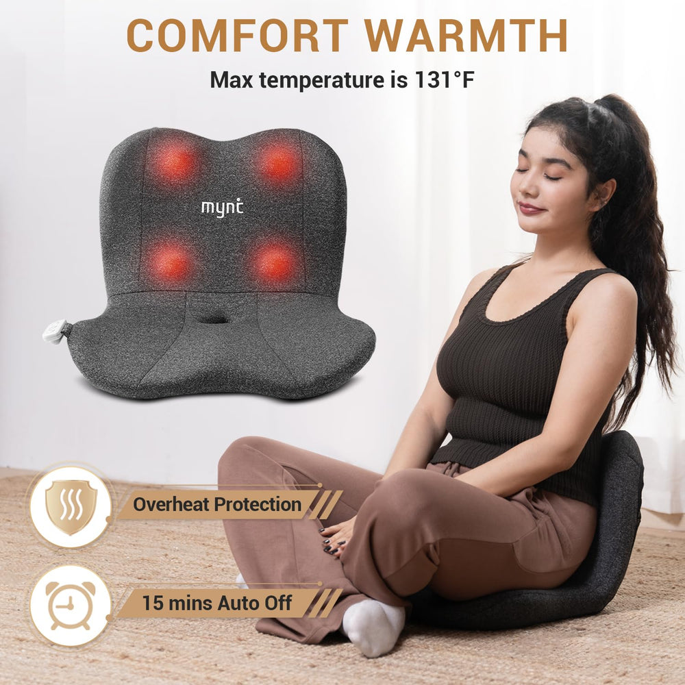 Mynt foldable ergonomic cushion folds flat for easy storage and travel.