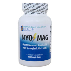 Myo-Mag bottle front shows magnesium energy enhancer for daily vitality.