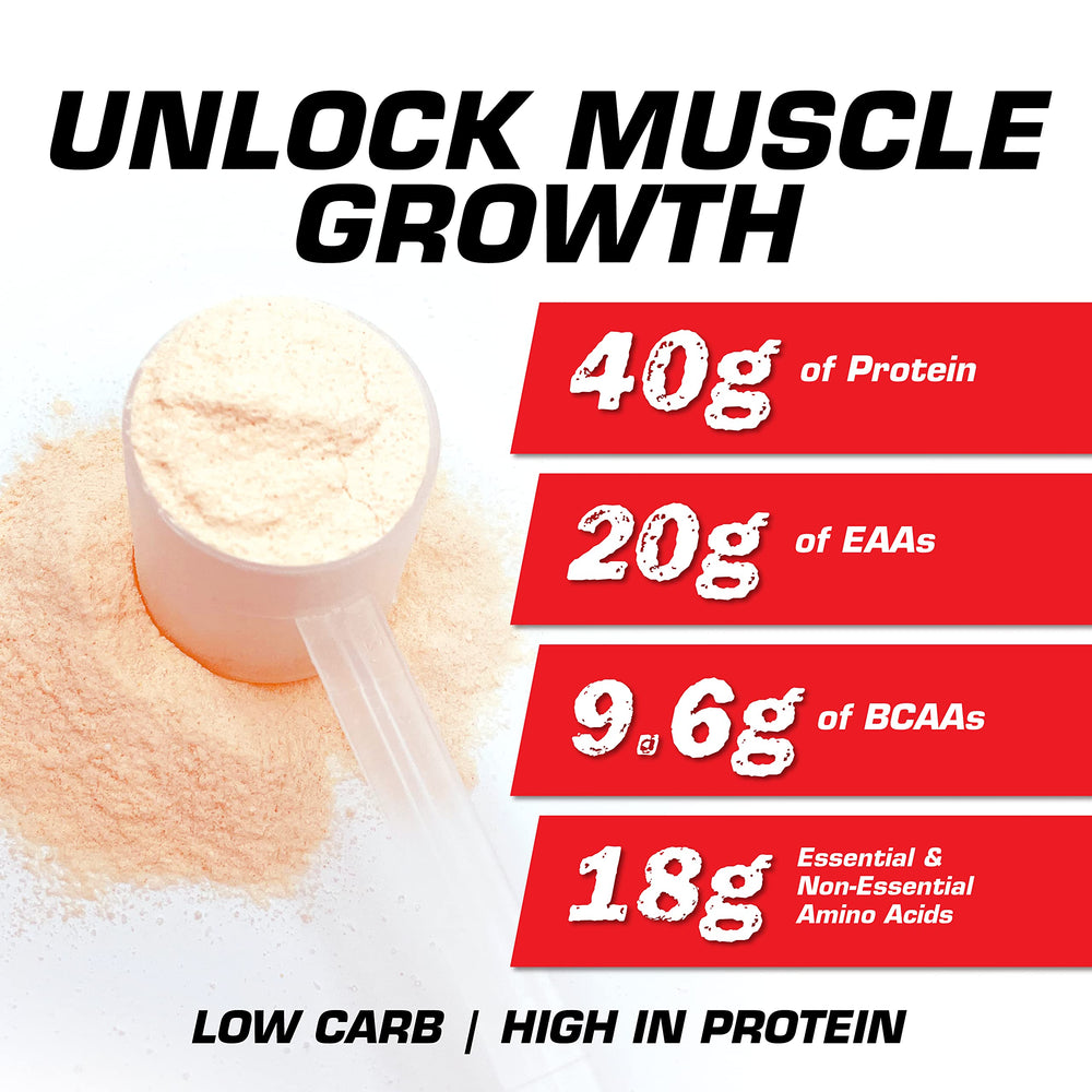 Myogenix Myolean vanilla label close-up highlights nutrition facts and ingredients.