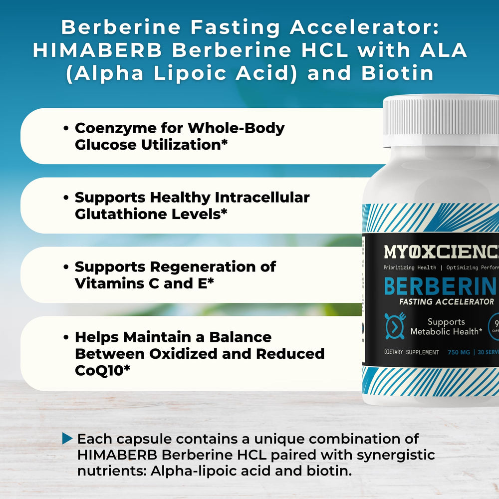 Dosing instructions for MYOXCIENCE Berberine Fasting Accelerator: before last meal