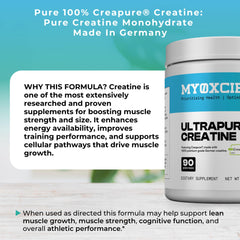 MYOXCIENCE Creapure Creatine in shaker ready for mixing