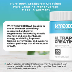 Shaker cup with MYOXCIENCE Creapure Creatine Monohydrate ready to mix for training.