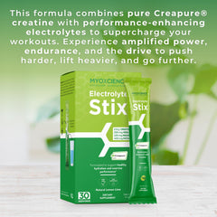 MYOXCIENCE Electrolyte STIX stick-pack ready for sports and convenient hydration.