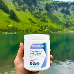 MYOXCIENCE Myo Relax supplement pills aligned for consistent dosing.