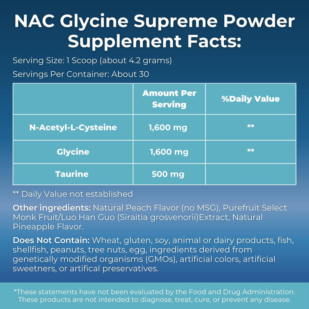 MYOXCIENCE NAC Glycine Supreme bottle closeup showing label and texture