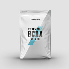 Myprotein BCAA 2:1:1 Blue Raspberry bottle for post-workout recovery and endurance.