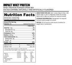 Myprotein Impact Whey Salted Caramel blender bottle suggests convenient mixing on the go.