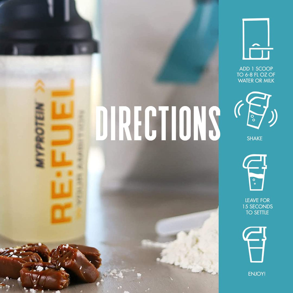 Myprotein Impact Whey Salted Caramel nutrition panel reveals protein per serving.