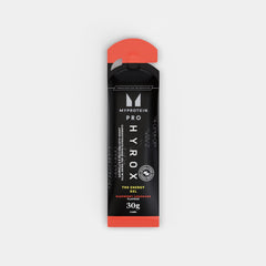Myprotein Pro X HYROX Energy Gel sachet-open ready to grab during workouts.
