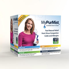 MyPurMist instant-on steam highlights immediate warm mist without waiting.