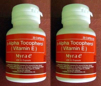 Myra E Tocopherol 400 two-bottle set for glowing skin and eye support