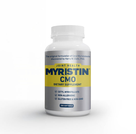 Myristin softgels 60-count bottle for daily joint support and mobility.
